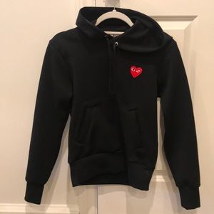 Comme de Garcon black pull over hoodie